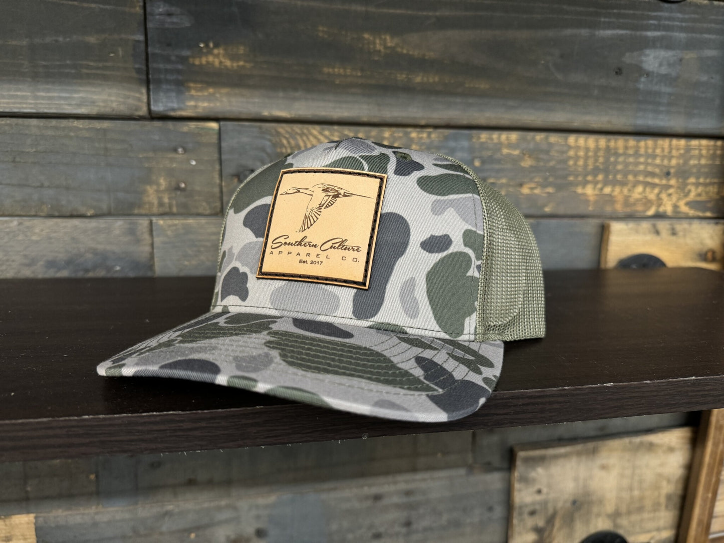 Southern Culture Pintail Leather Patch Snapback Hat