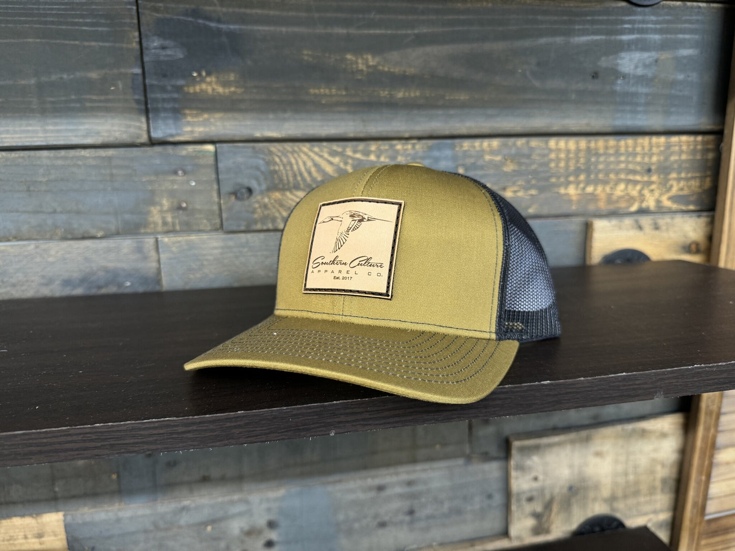 Southern Culture Pintail Leather Patch Snapback Hat