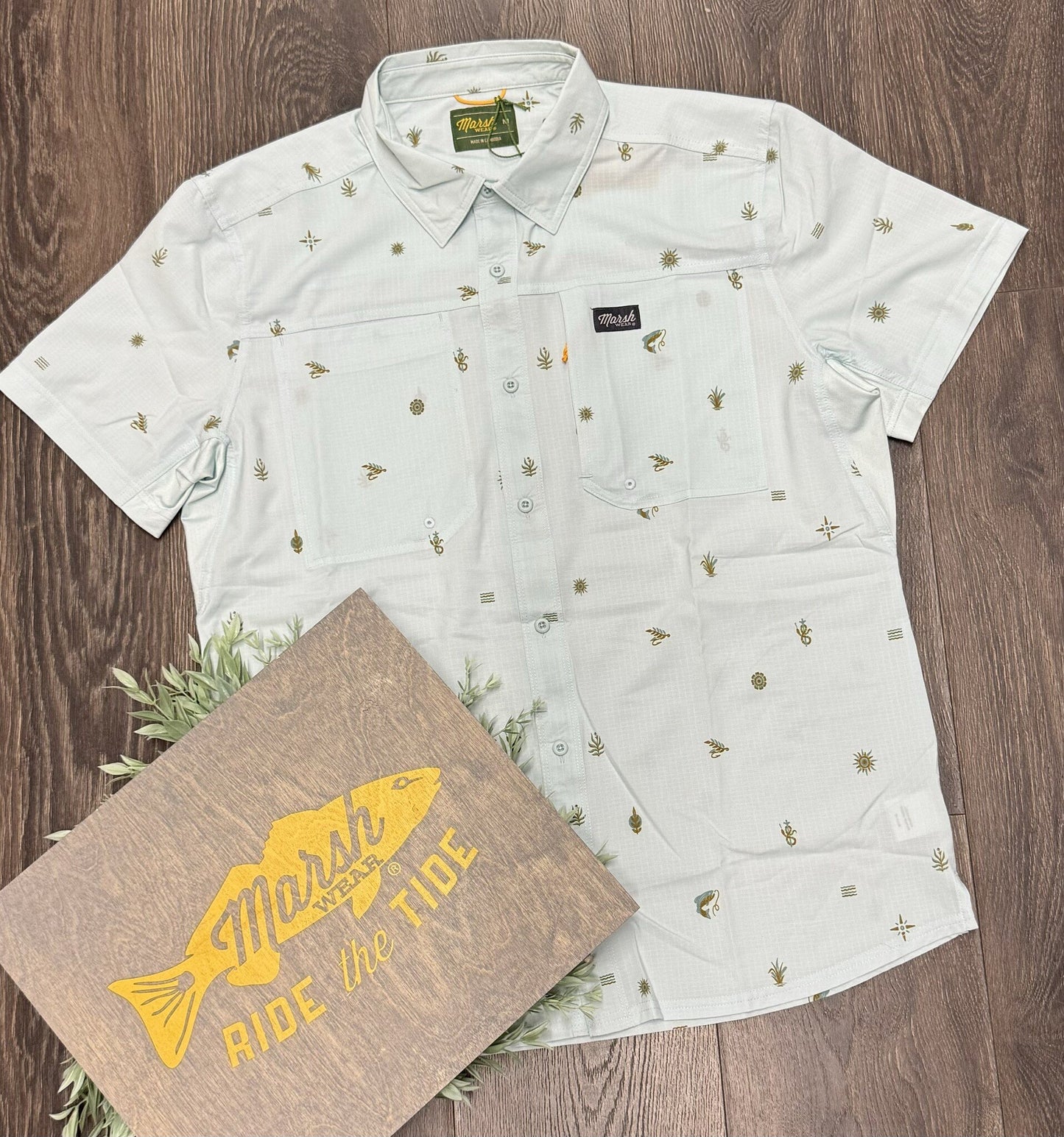 Marsh Wear Apparel Men's Lenwood Printed S/S Button Down Shirt