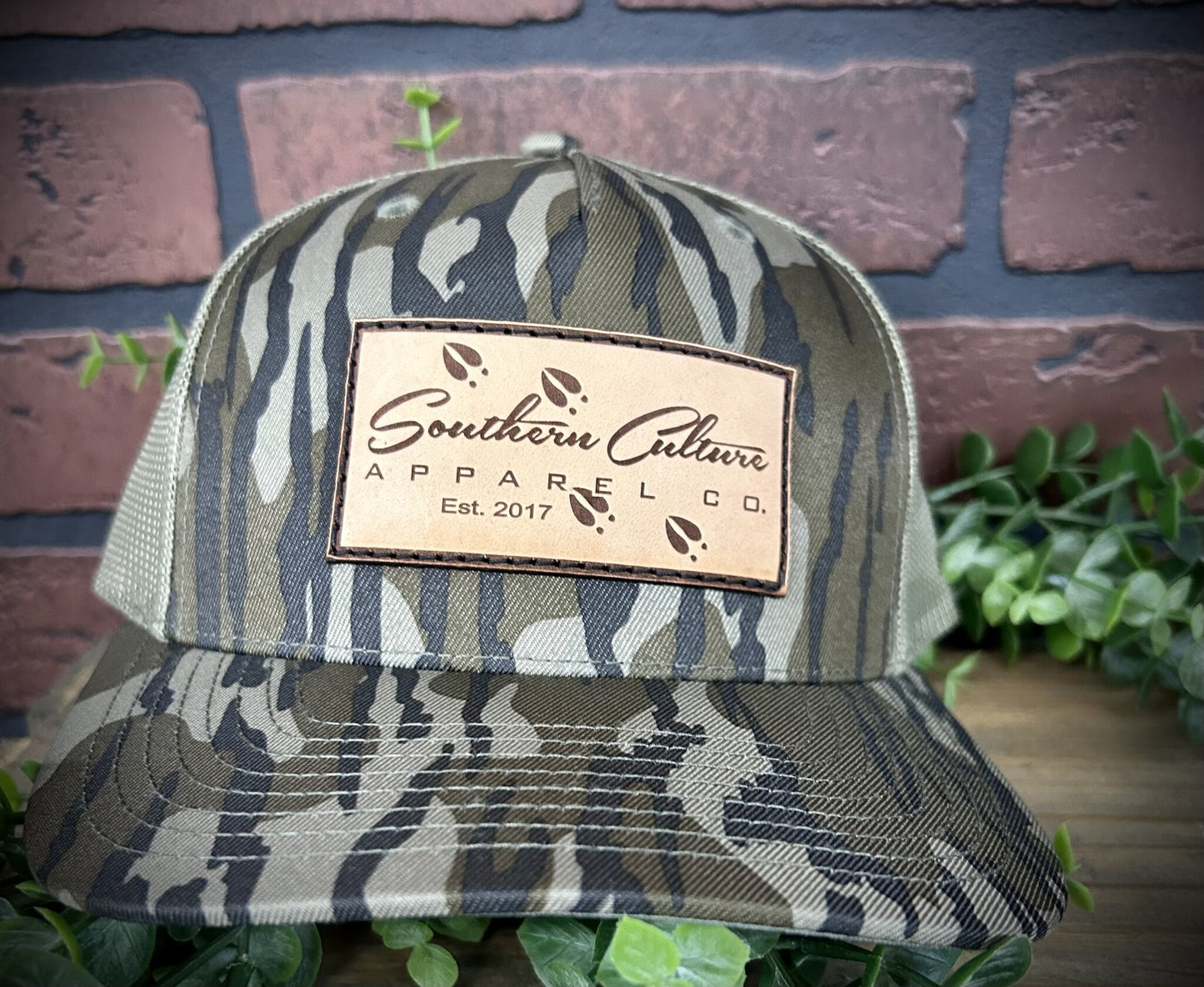 Southern Culture Deer Tracks Leather Patch Snapback Hat