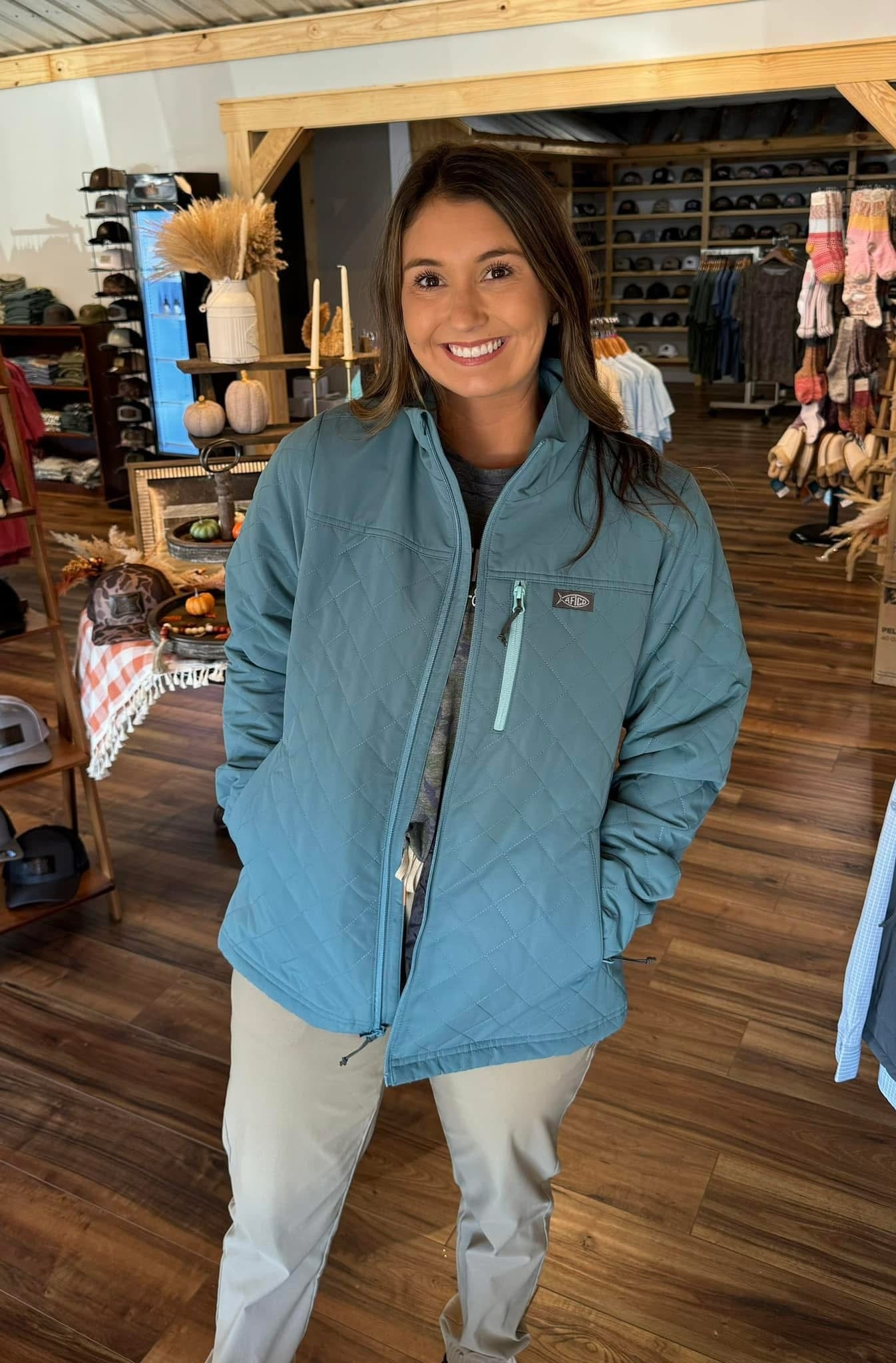 Aftco Women's Crosswind Puff Full Zip Jacket