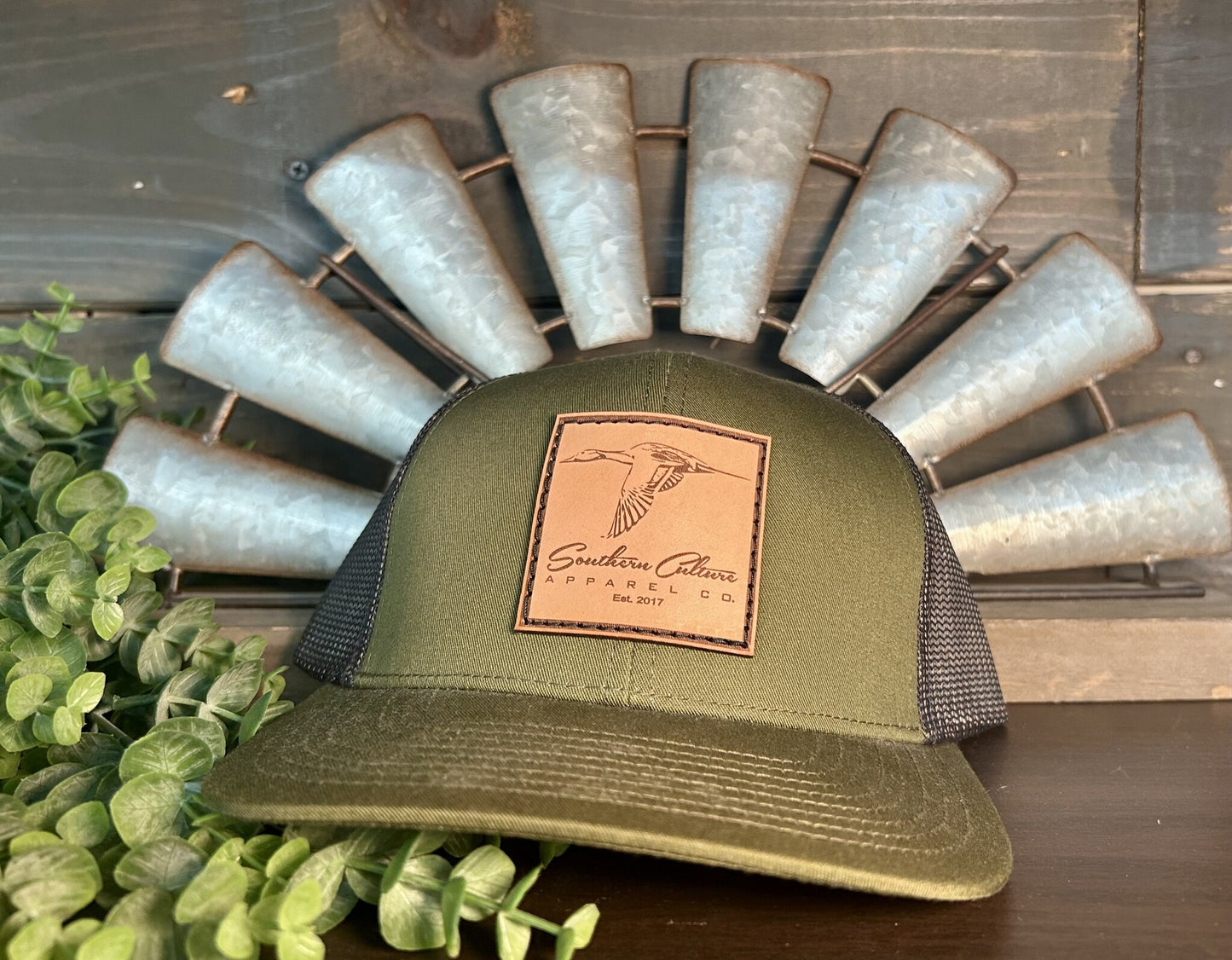 Southern Culture Pintail Leather Patch Snapback Hat