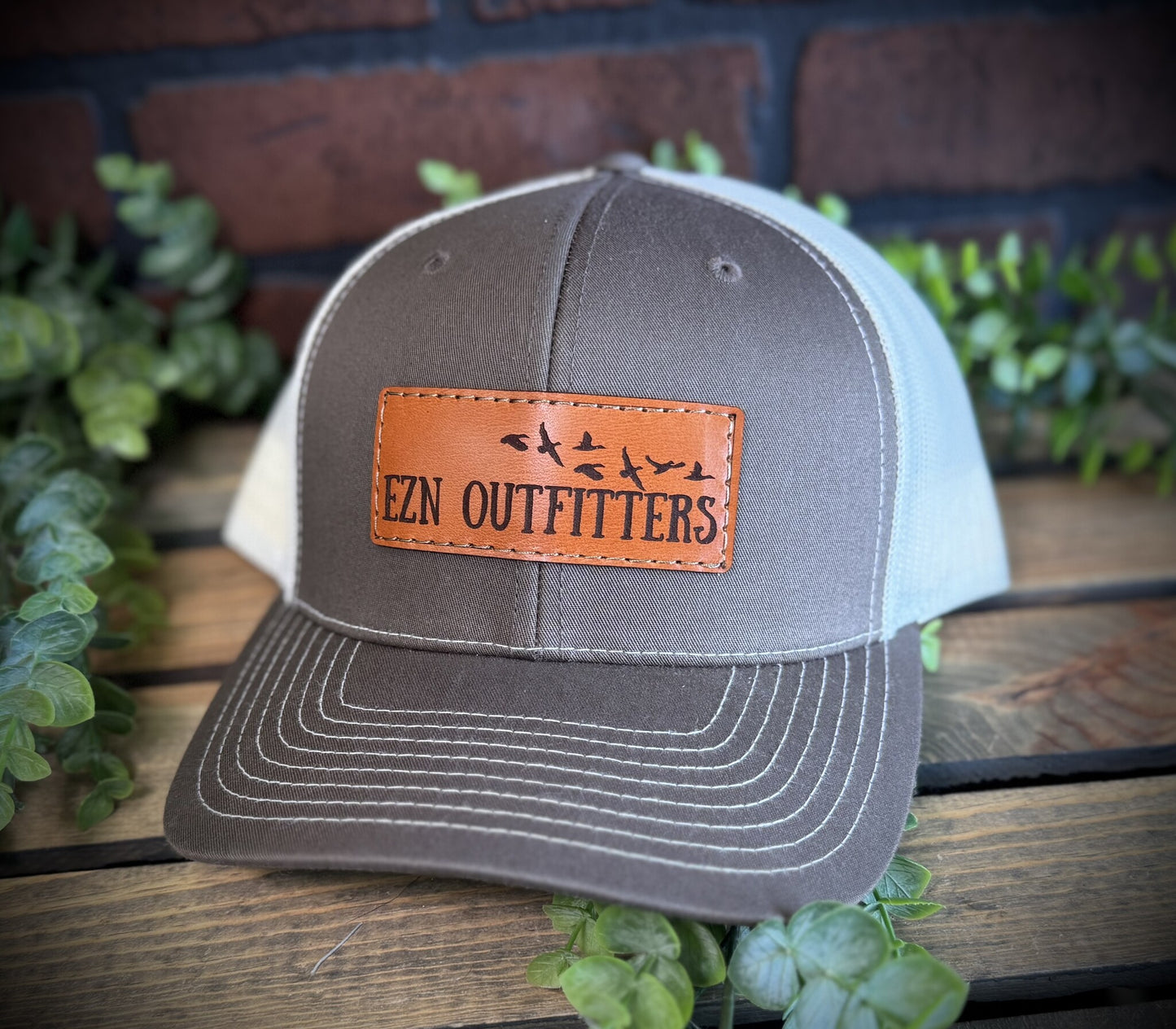 EZN Outfitters Leather Patch Snapback Hat