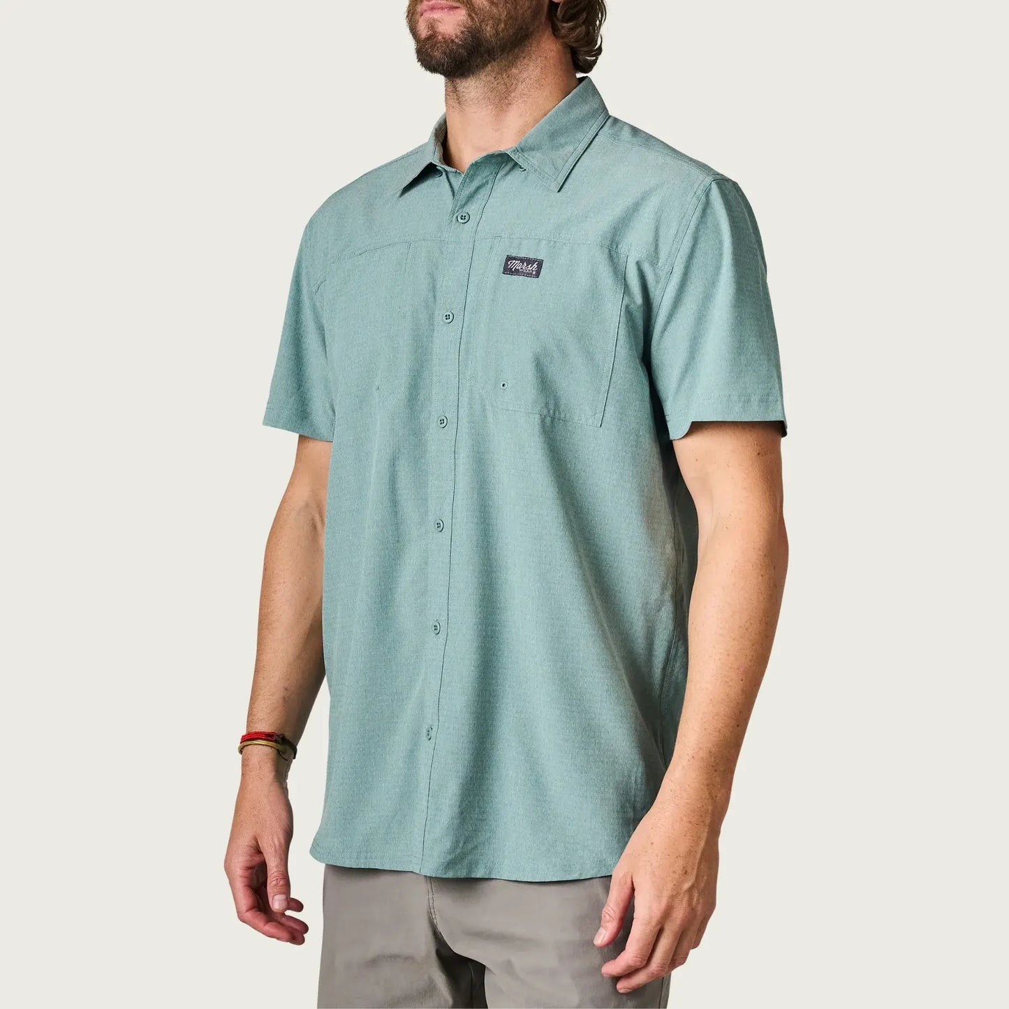 Marsh Wear Apparel Men's Lenwood Printed S/S Button Down Shirt