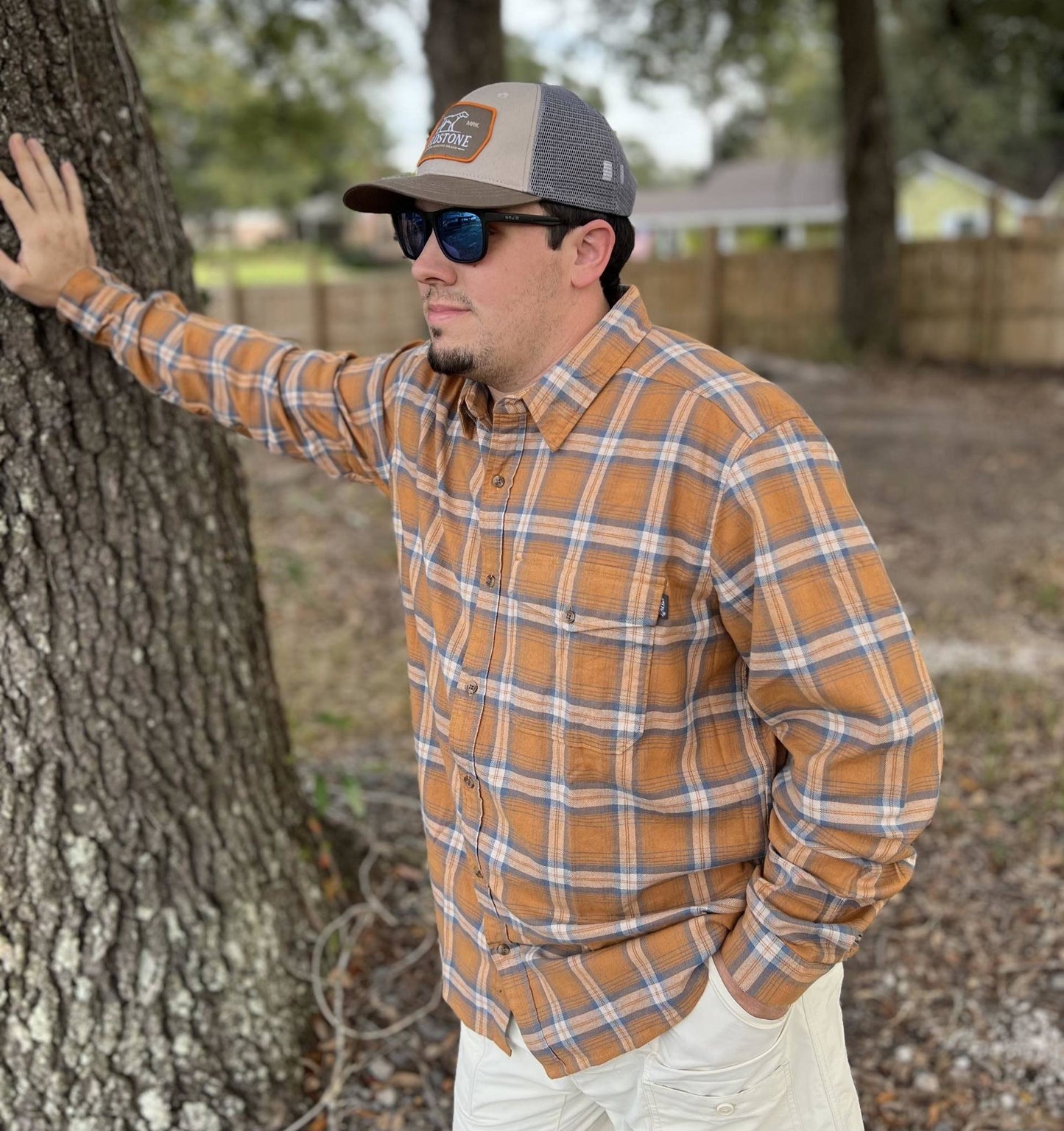 Aftco Men's Lager flannel Button Down L/S Shirt