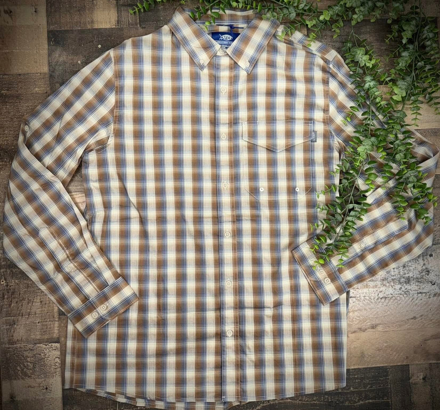 Aftco Men's Portside Tech Button Down L/S Shirt