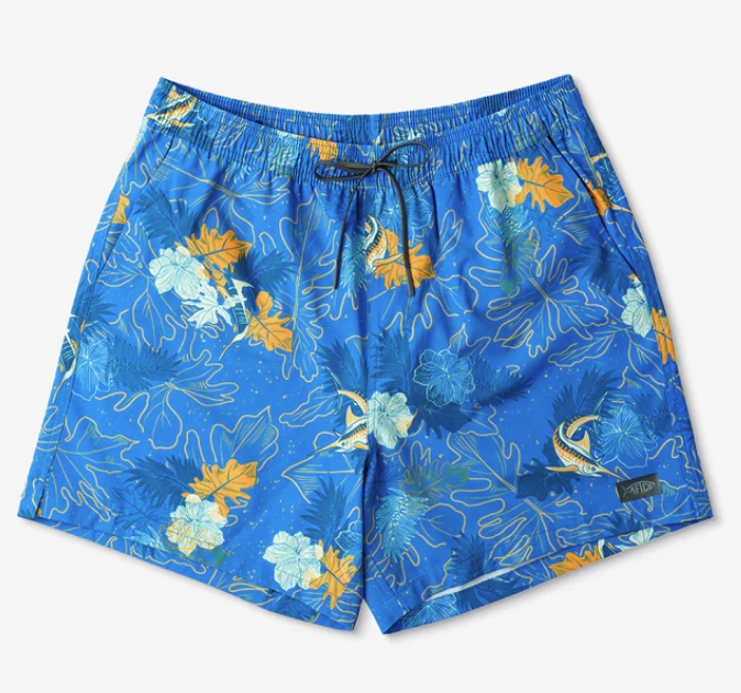 Aftco Youth Strike Printed Short Swim Trunks