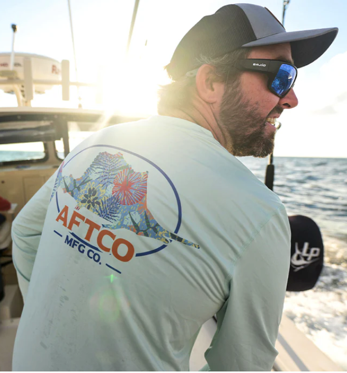 Aftco Men's Summertime L/S Performance Shirt