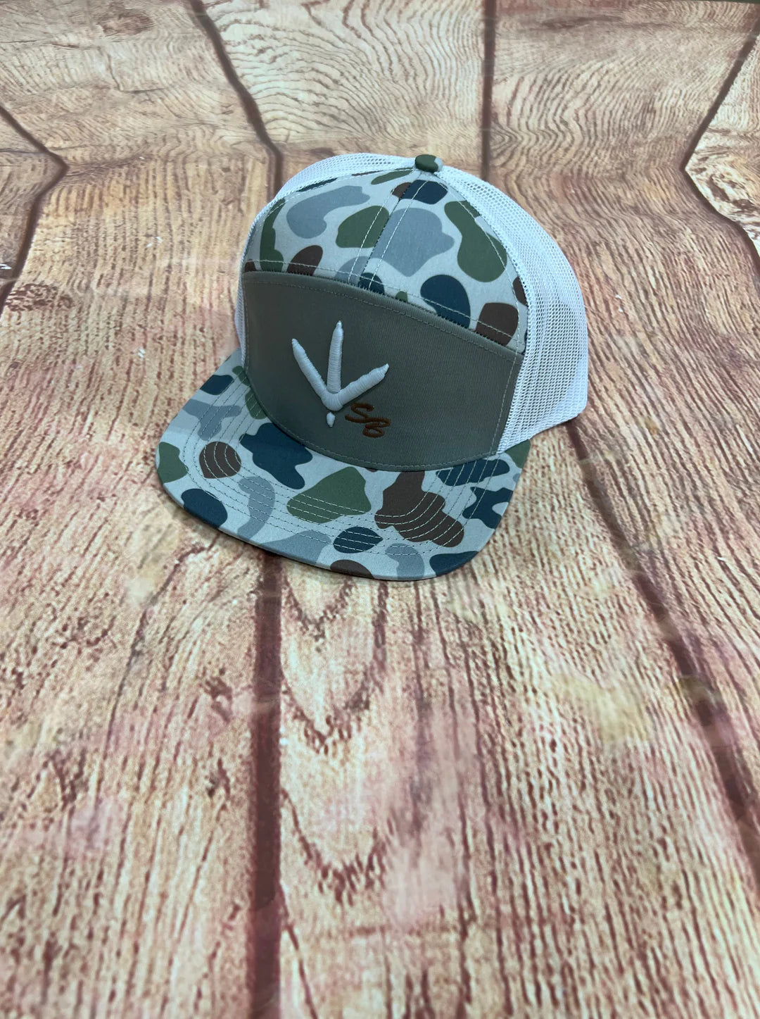 Speckle Bellies Turkey Tracks SB 7 Panel Flatbill Snapback Hat