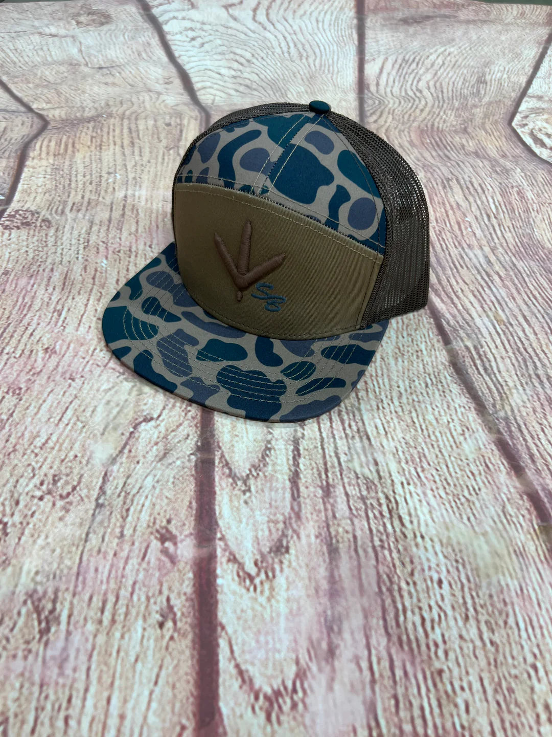 Speckle Bellies Turkey Tracks SB 7 Panel Flatbill Snapback Hat