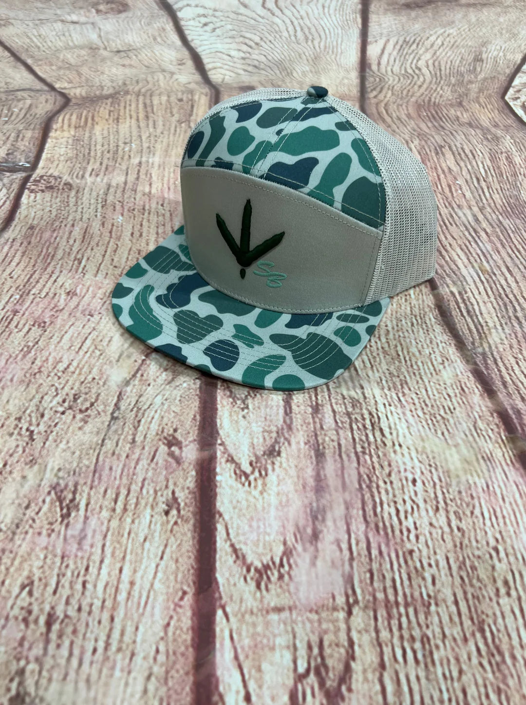 Speckle Bellies Turkey Tracks SB 7 Panel Flatbill Snapback Hat