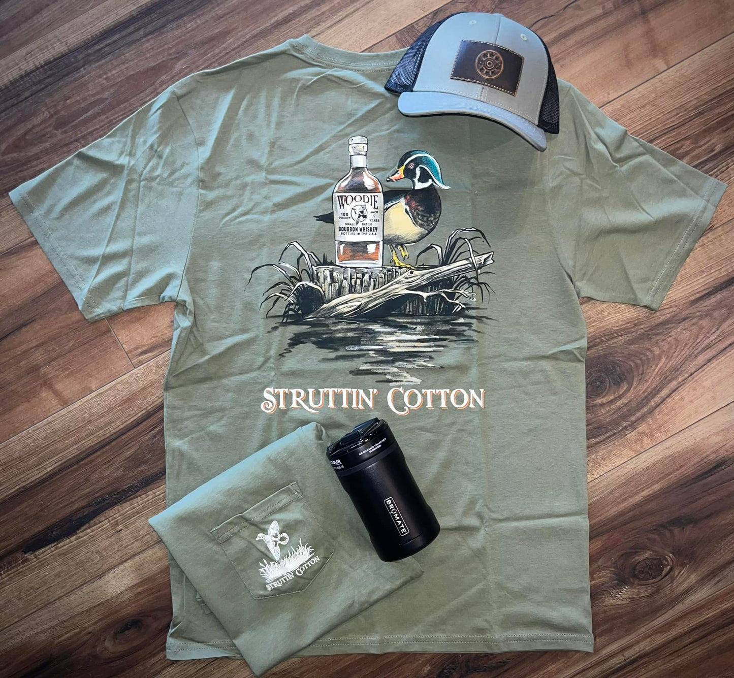 Struttin' Cotton Wood Duck Whiskey S/S TEE Shirt