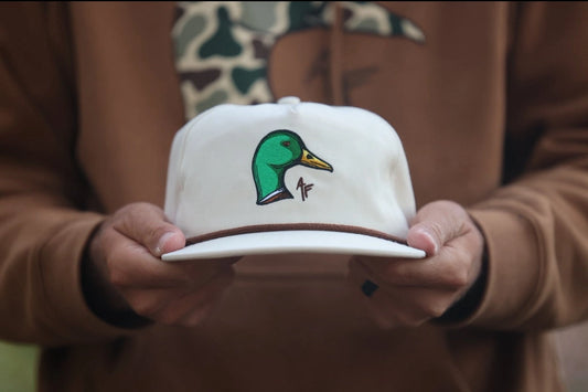 American Fetcher Mallard Duck Head Rope Snapback Hat