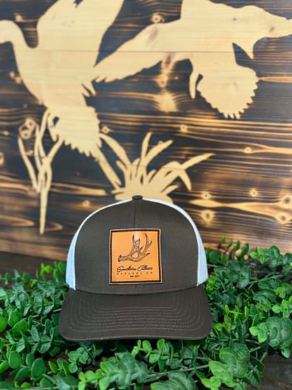 Southern Culture Antler Leather Patch Snapback Hat