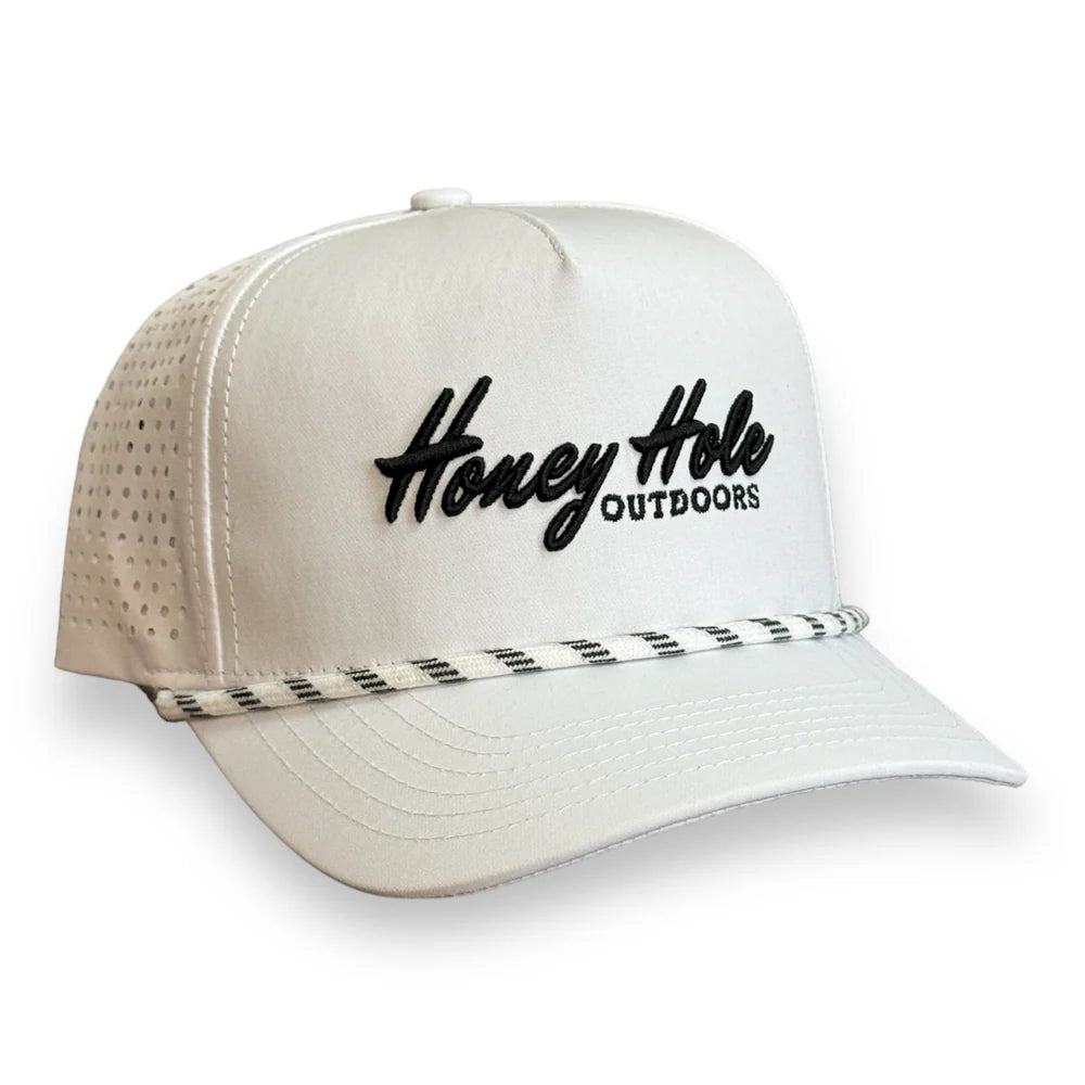 Honey Hole Outdoors Embroidered Logo Heritage Performance Rope Snapback Hat