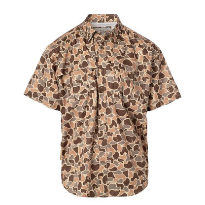 Fieldstone Outdoors Men's Woodlands Camo S/S Button Down Shirt