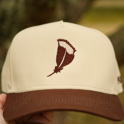 Panola Brand Feather 2 Tone Trucker Snapback Hat