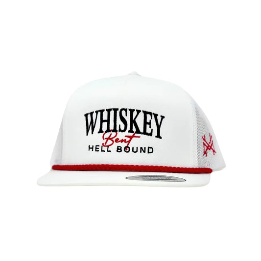 Mad Hatter Whiskey Bent Hell Bound Rope Trucker Snapback Hat