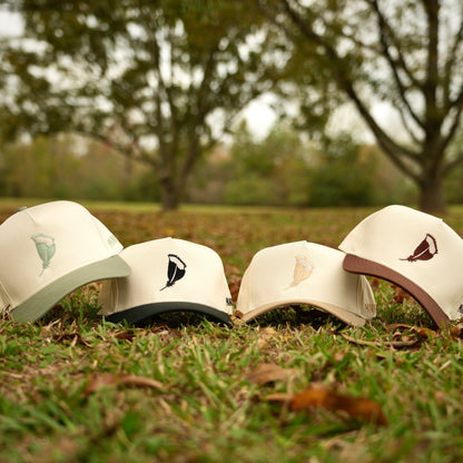 Panola Brand Feather 2 Tone Trucker Snapback Hat