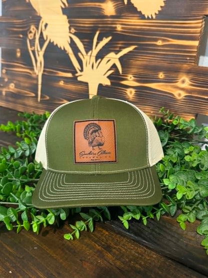 Southern Culture Turkey Strut Leather Patch Snapback Hat