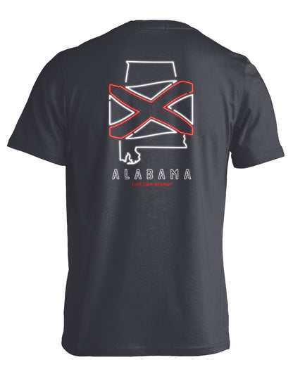Live Oak Brand Neon State, Alabama S/S TEE Shirt