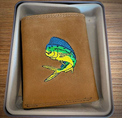 Zep Pro Brown Embroidered Wallet