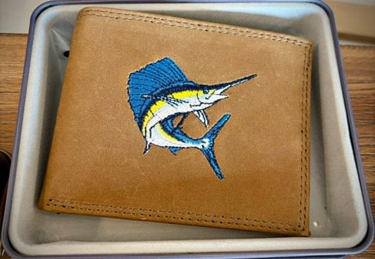 Zep Pro Brown Embroidered Wallet