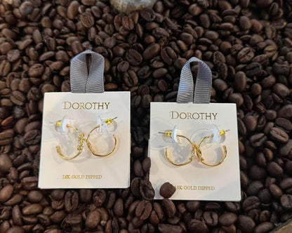 18k Dipped Interlocking Hoops