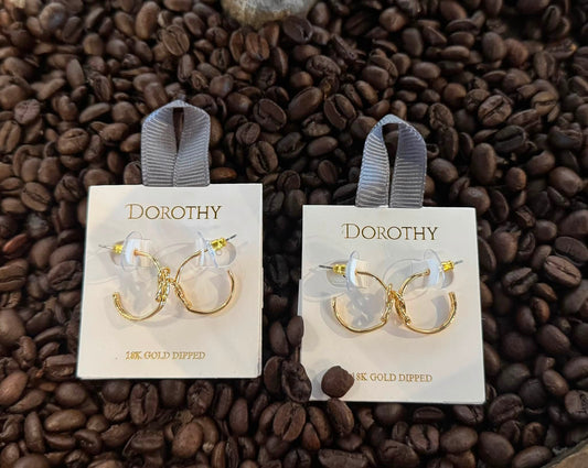 18k Dipped Interlocking Hoops