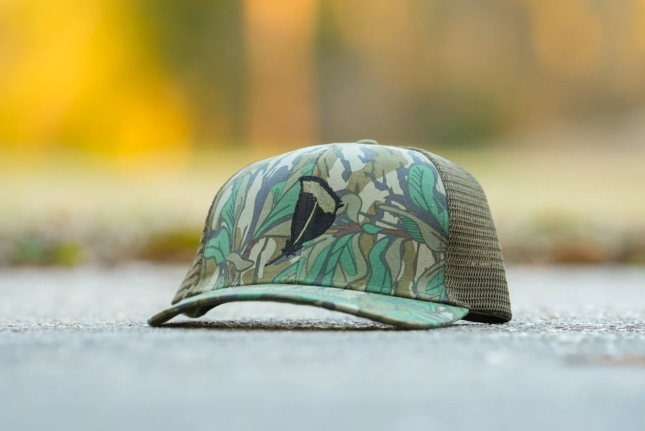 Panola Brand Men's Camo Feather Trucker Snapback Hat