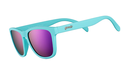 Goodr Electric Dinotopia Carnival Shades-Teal and Purple