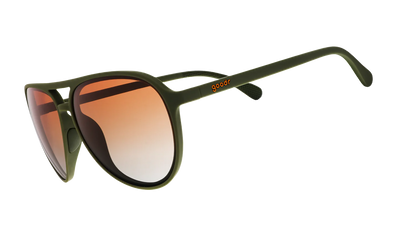 Goodr I Come with Baggage Shades - Rich Green/Amber Gradient Lenses