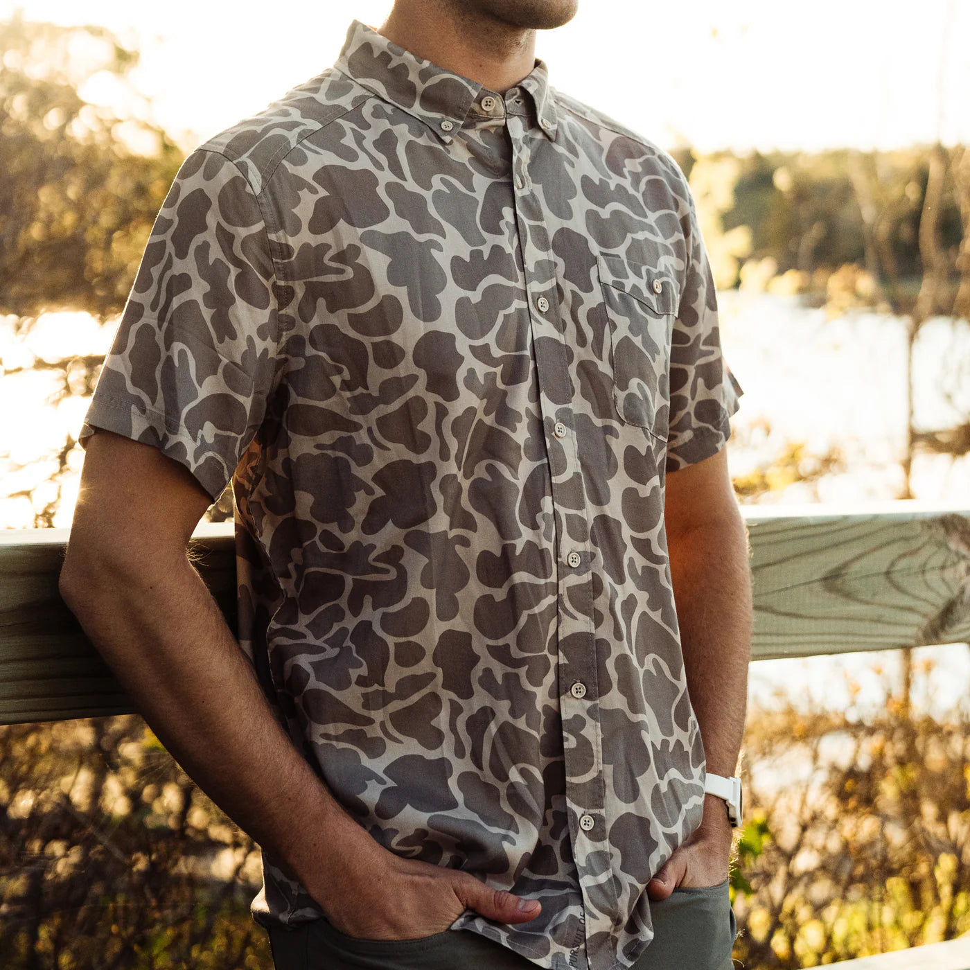 Marsh Wear Apparel Men's Hagood Woven S/S Button Down Shirt