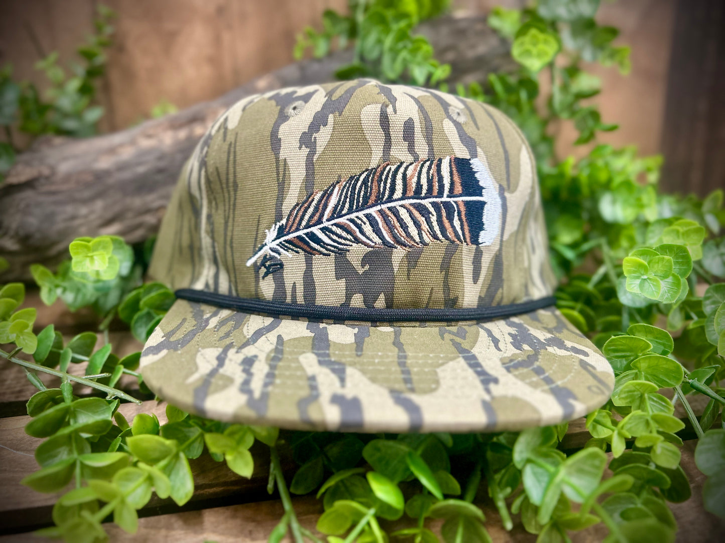 Knotted Pine Trading Co. Turkey Feather Rope Snapback Hat