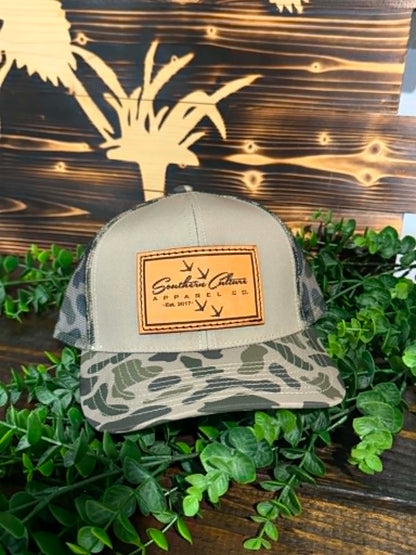 Southern Culture Tracks Leather Patch Snapback Hat