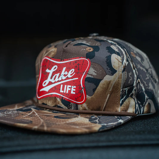 Huck Outdoors Lake Life Snapback Rope Hat