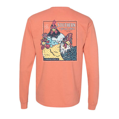 Southern Fried Cotton Women's Barnyard Beauties L/S TEE Shirt