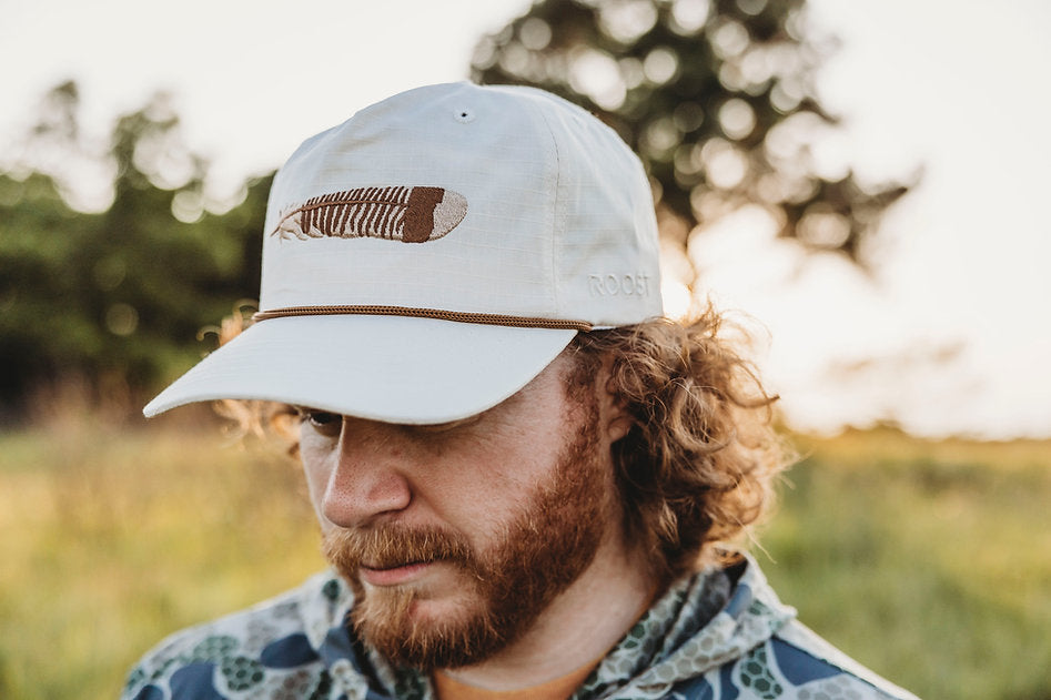 Roost Waterfowl Roost Turkey Feather Rope Snapback Hat