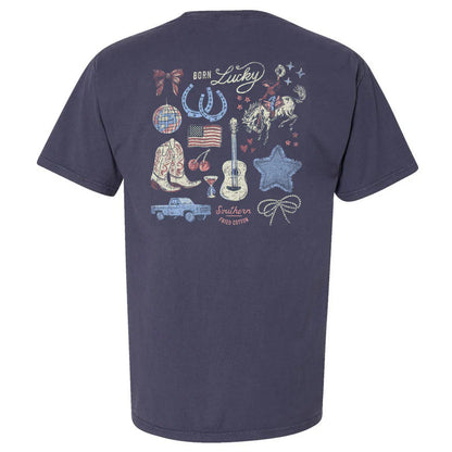 Southern Fried Cotton Women's Born Lucky S/S TEE Shirt