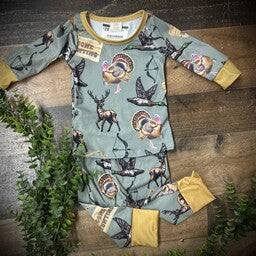 Baby Boy Go Hunting Print Sleepwear Set