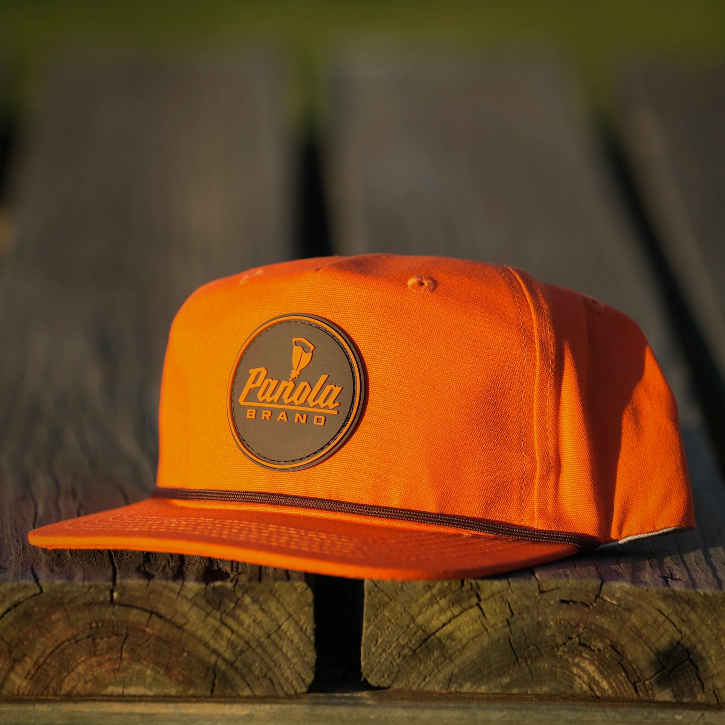 Panola Brand Rubber Patch Logo Rope Snapback Hat