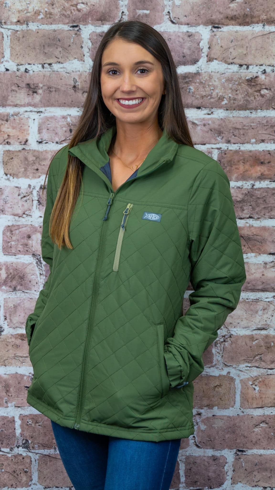 Aftco Women's Crosswind Puff Full Zip Jacket
