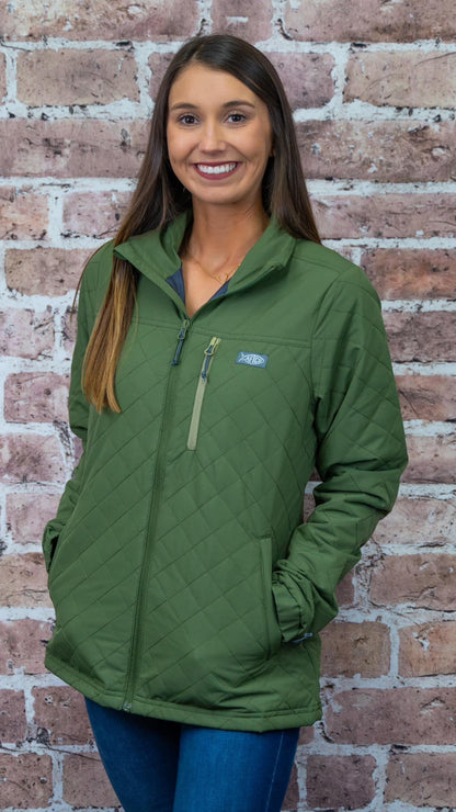 Aftco Women's Crosswind Puff Full Zip Jacket