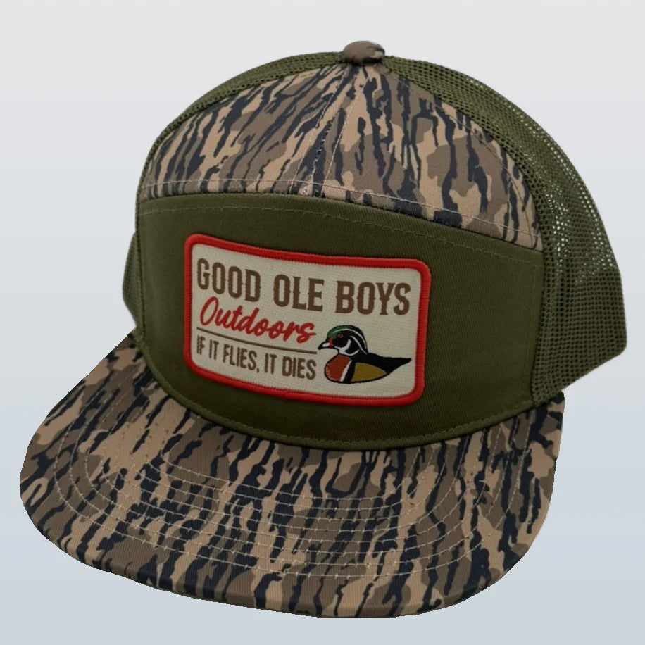 Good OLE Boy Outdoors If it Flies Patch 7 Panel Snapback Hat