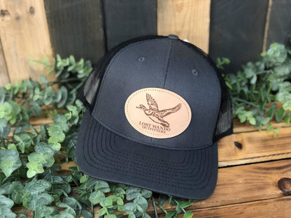 Lost Wando Wood Duck Leather Patch Snapback Snapback Hat