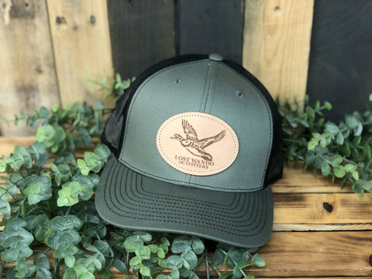 Lost Wando Wood Duck Leather Patch Snapback Snapback Hat