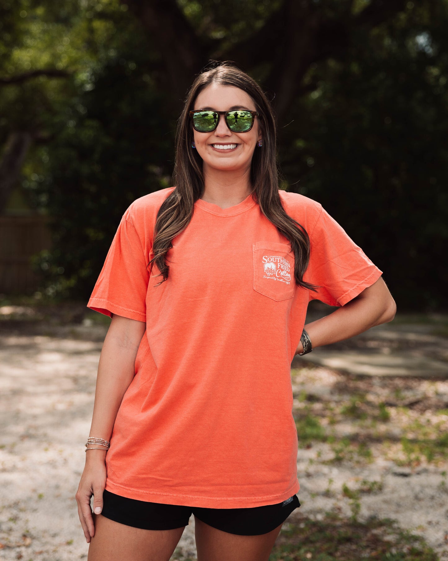Southern Fried Cotton Women's Sunflower Fields Forever S/S TEE Shirt