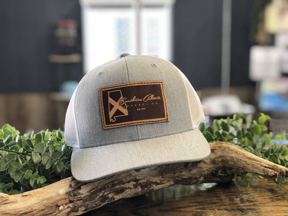 Southern Culture State Tradition Dark Leather Patch Snapback Hat