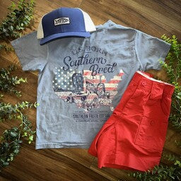 Southern Fried Cotton Youth Boys Southern Bred Tractor S/S TEE Shirt