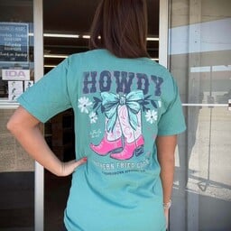 Southern Fried Cotton Women's Howdy Boots S/S TEE Shirt